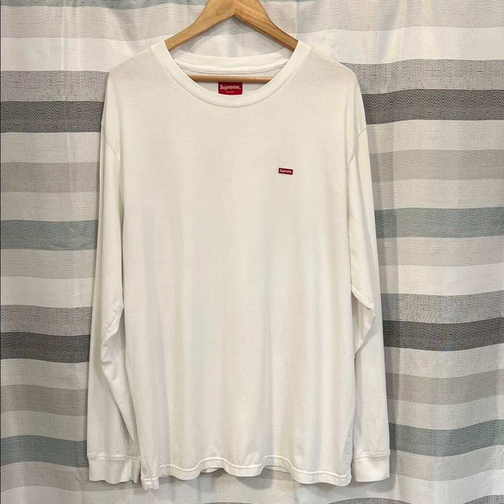 Supreme Small Box Long-Sleeve Tee 'White'